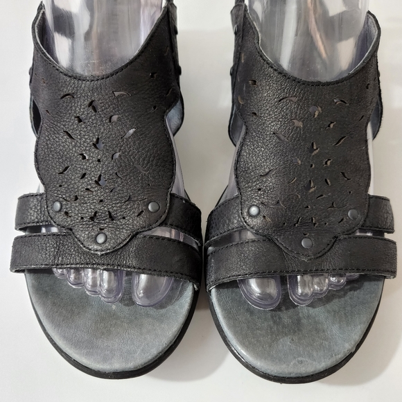Merrell Select Fresh Air Cushion Black Leather Performance Sandals Size 8 - Picture 6 of 13